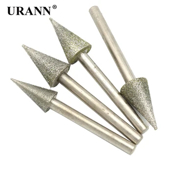 

6mm Shank Diamond Grinding Head 6mm 8mm 10mm 12mm 15mm Grinding Needle Bits Burrs for Metal Stone Jade Engraving Carving Tools