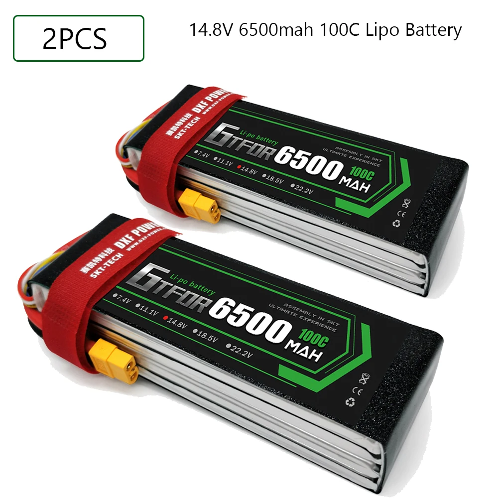 

GTFDR 4S 14.8V 6500mah 100C-200C Lipo Battery 4S XT60 T Deans XT90 EC5 For FPV Drone Airplane Car Racing Truck Boat RC Parts