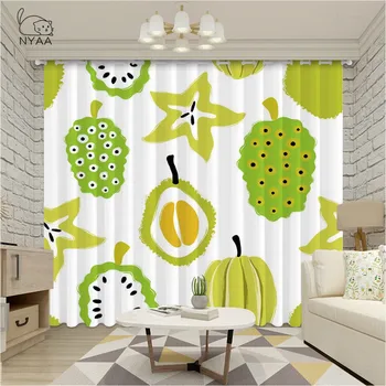 

Retro Grunge Style Fruits Valance Curtains For Living Room Outer Space Cafe Curtain Kitchen Children'S Curtain Micro-Shading