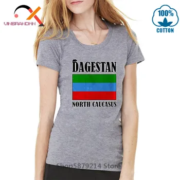 

Retro Dagestan Flag T-shirt Fashion Dagestan Coat of Arms Unisex T Shirt woman North Caucasus Eagle Khabib Tee Funny Bear Tshirt