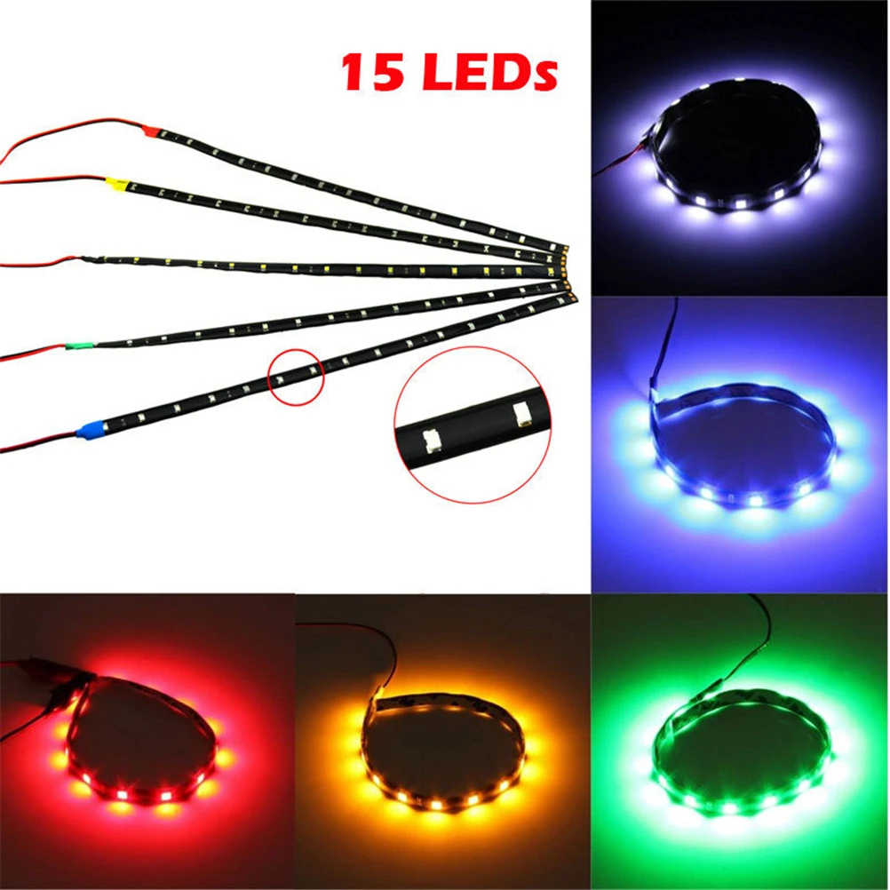 Hot sale 4 Color Car Interior Led Strip Sticker Waterproof Flexible Light Daytime Running Lights | Автомобили и мотоциклы
