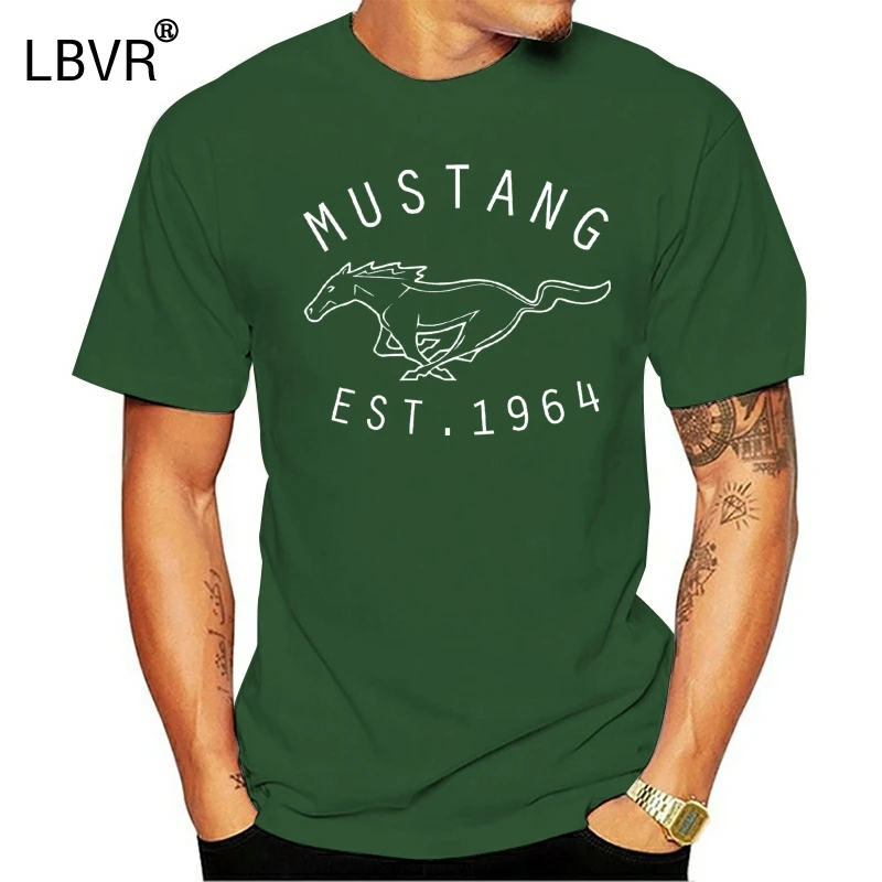 Новинка лета 2020 крутая футболка Классическая мужская черная Mustang с американским