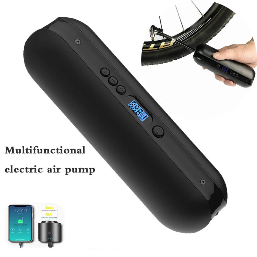 

Bicycle Electric Pump Air Compressor Mini Bike Air Pump Inflator Intelligent Handheld Tire Pump for Ball Bicycle and Car Tire