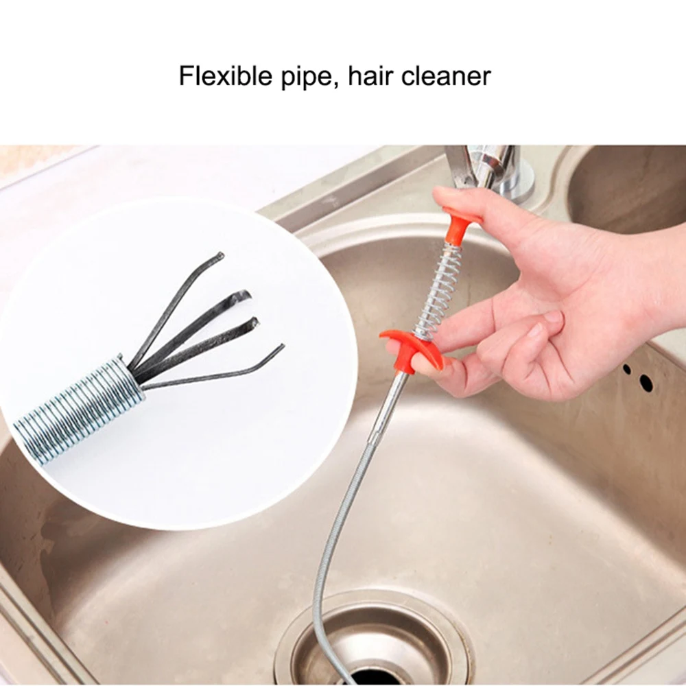 Bathroom Kitchen Sink Cleaning Multifunctional Claw Sewer claw Hair Catcher  Clog Remover Grabber for Shower Drains Bath Basin