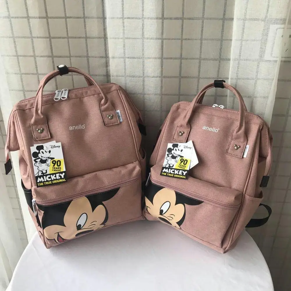 Mochila impermeable unisex de gran capacidad con dibujo de Disney, mochila  multifunción para hombre y mujer, con dibujos de ratón Mickey, mochila para  pañales, bolso de hombro para viaje|Mochilas de felpa| -