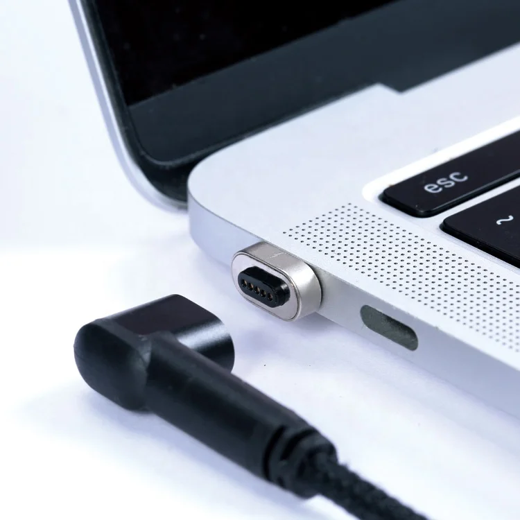 Нейлоновый 2 м 4.5A Магнитный PD3.0 USB C к type C Мужской 90 правый угол быстрой зарядки игровой кабель для MacBook Air Pro ноутбук
