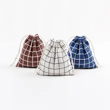 1 шт. хлопчатобумажный мешок для хранения чистый цвет Сетки Шнурок Путешествия Макияж Чехлы для обуви сумка