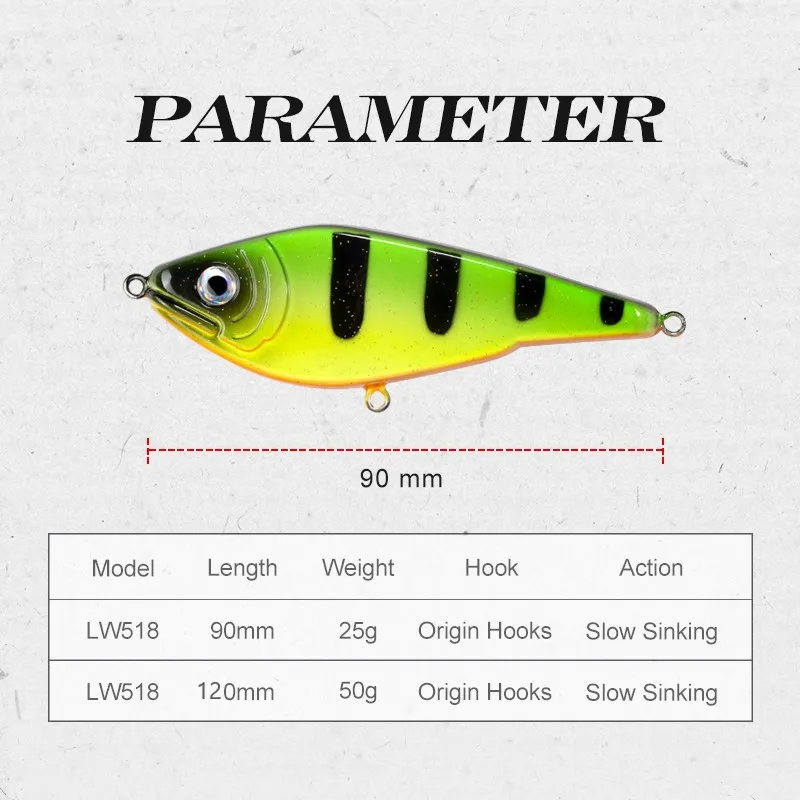 Hunthouse muskies Jerkbait Pike Fishing Lure Jerk VIB Musky Baits Slow Sinking wobblers for pike Pesca Leurre jerkbaits