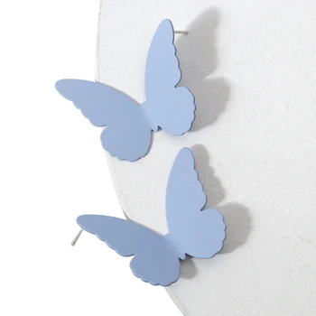 

AENSOA Fashion Personality Colorful Butterfly Big Stud Earrings Painting Beautiful Earrings For Women Trendy Alloy Jewelry Gift