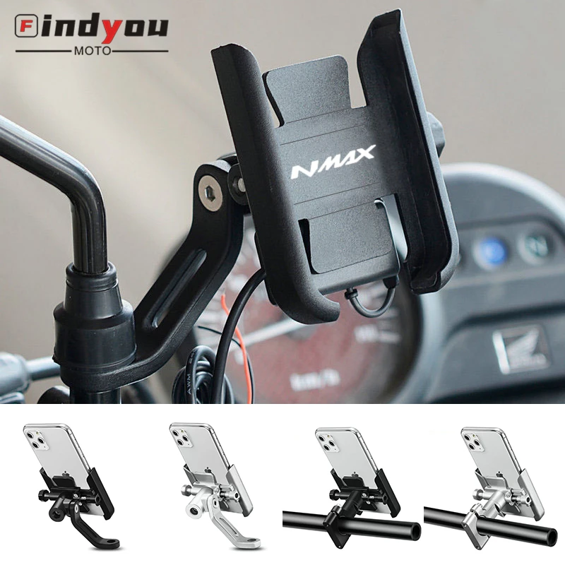 Для YAMAHA NMAX N-MAX 155 NMAX125 2015-2020 на руль мотоцикла или зеркало заднего вида мобильный телефон держатель телефона/GPS кронштейн Подставка для телефо...