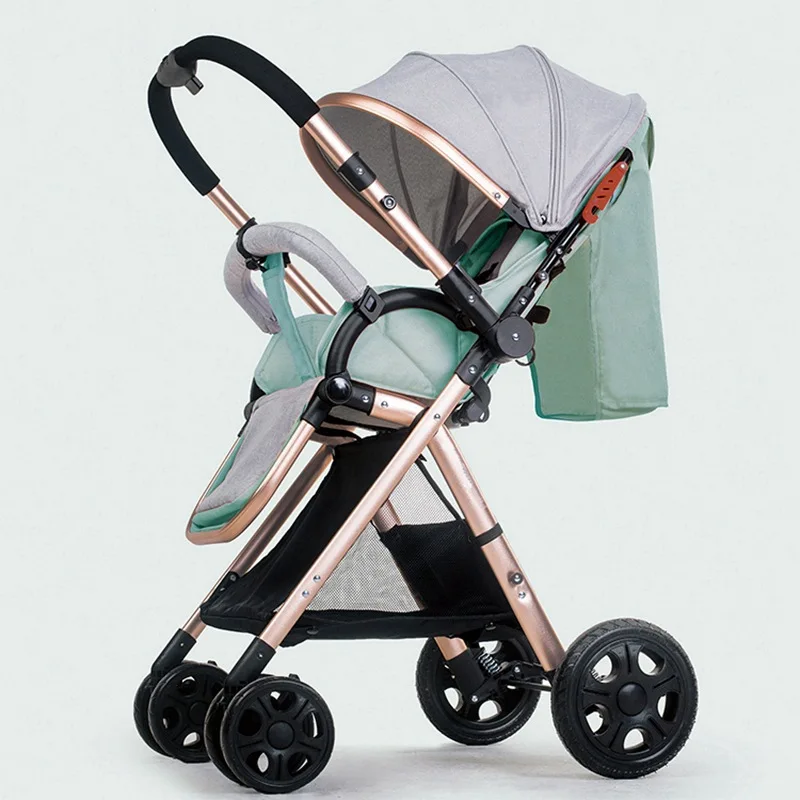  Baby stroller bidirectional push ultra-light folding umbrella car can sit and lie portable baby str