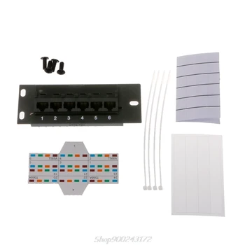 

Network Tool Kit 6 Port CAT5 CAT5E Patch Panel RJ45 Networking Wall Mount Rack Mount Bracket Jy21 20 Dropship