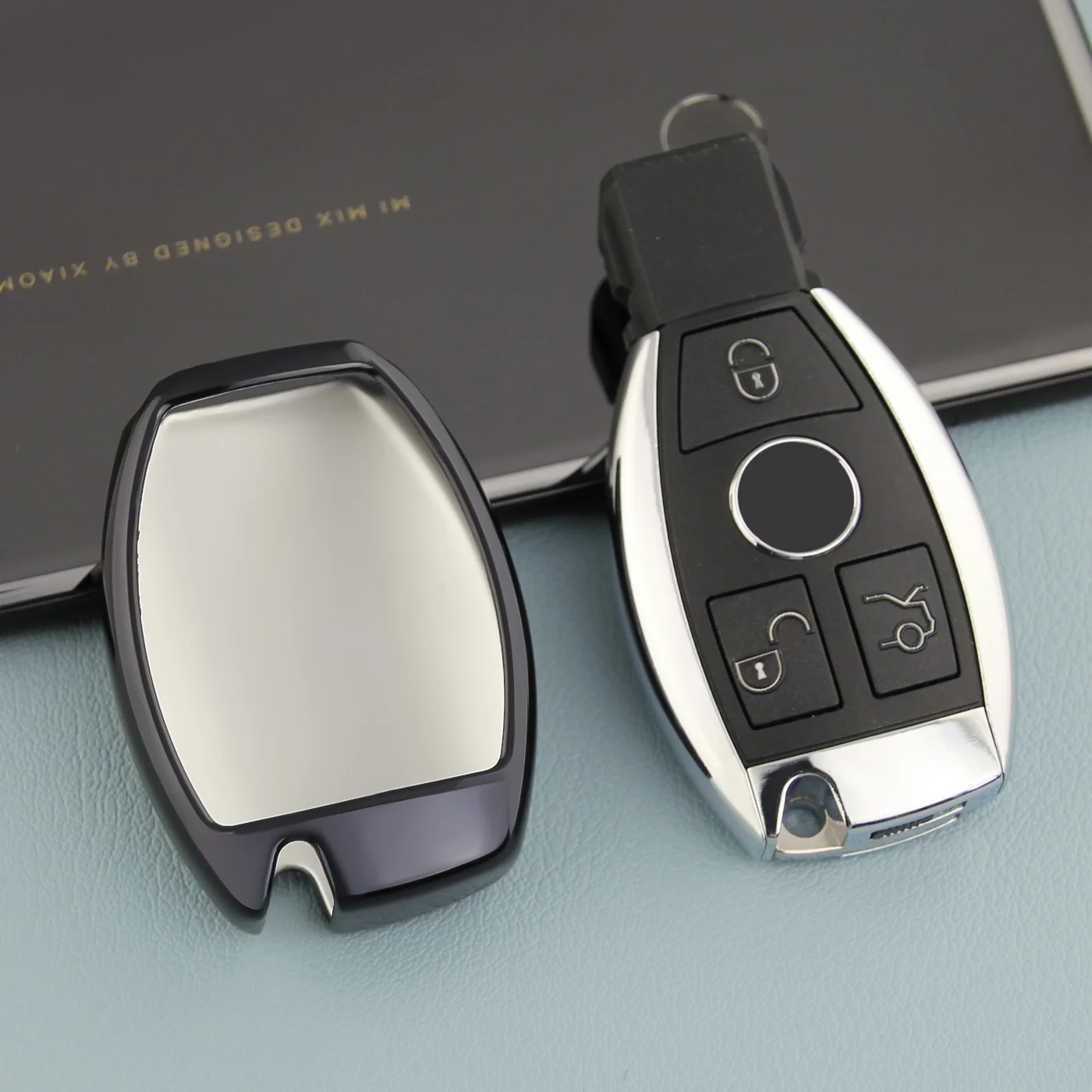 Черный Автомобильный брелок для ключей цепь Mercedes Benz W176 W246 W204 W205 W212 W221 W222 W166 W447 W218