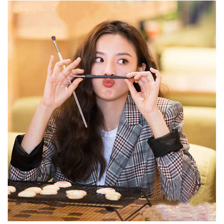 

Micro for Europe And America WOMEN'S Dress Suit Song Joey Celebrity Style Coat New Style Plaid Suit Jacket Women's Small Suit