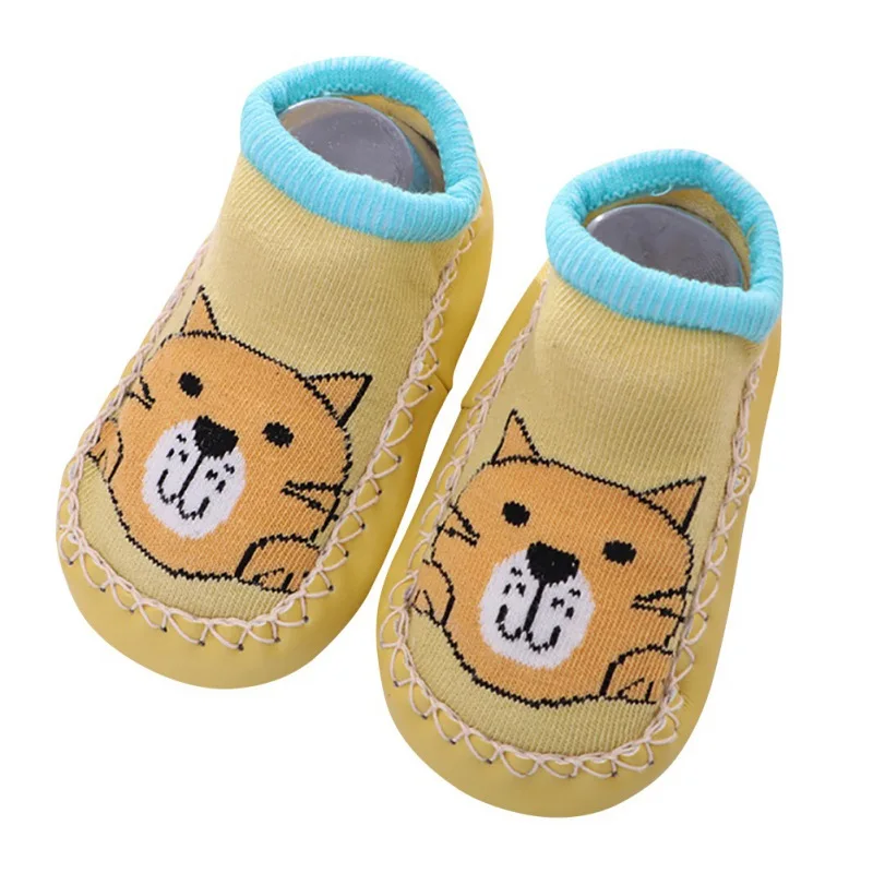 MV0132Y (1) Повседневные Модные Детские Носки с рисунком из мультфильма, Нескользящие хлопковые носки-тапочки для малышей - Color: MV0132Y (1)
