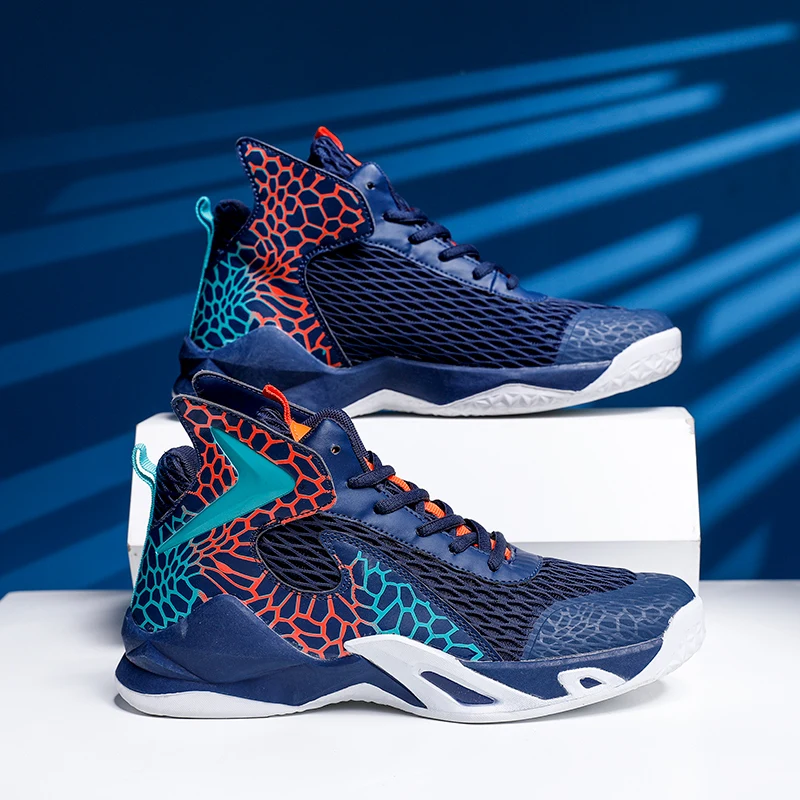 

Men's Cushioning Basketball Shoes Air Breathable Non-slip Wearable Sports Shoes Gym Training Athletic Basketball Shoes for Woman