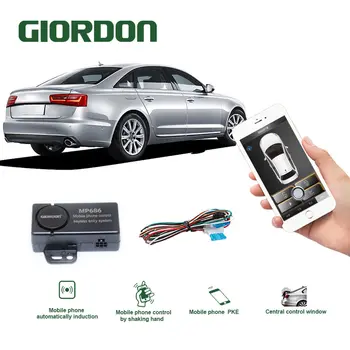 

Smart Key Car Alarm System With remote central locking Push And Universal APP controls Button keyless entry system