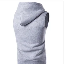New Style Fashion Brand Men Hooded Zipper Pocket Waistcoat