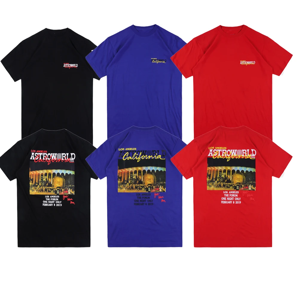 

Travis Scott Astroworld Tour Vegas T Shirt Women Men Streetwear Los Angeles Casual T-shirt Harajuku Top Tees ASTROWORLD Tshirt