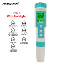 3/4/5/7 in 1 PH Meter TDS EC ORP Salinity S. G Temperature Meter With Backlight Digital Water Quality Monitor Tester 40% off
