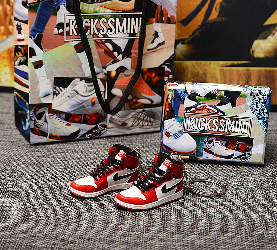 Персональный DIY Jordan Generation AIR JORDAN 1 chicago 3D кроссовок фигурный брелок сумка Подвеска парный брелок