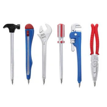 

6pcs Ball-Point Pens Screwdriver Shaped Wrench Plastic Stationery for Kids Friends Personal Collection
