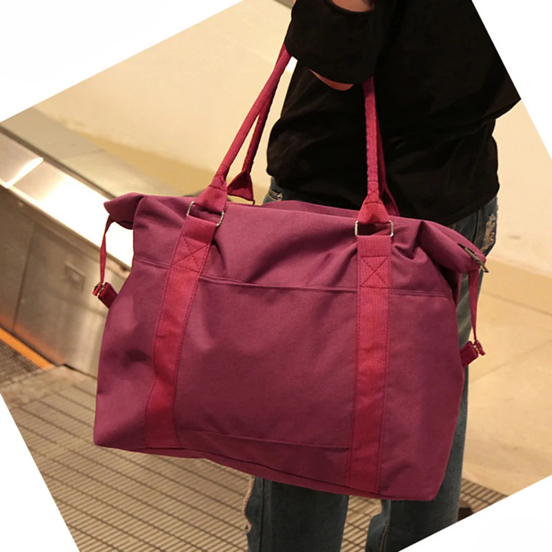 Romher Large Capacity Canvas Gym Bag Men Sac De Sport Fitness Bag Outdoor Travel Handbags Sports Bag Men Training Yoga Shoulder