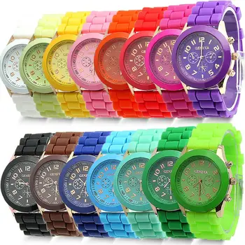 

Unisex Ladies Boys Girls Geneva Silicone Jelly Quartz Wrist Watch For Unisex Jewerly Gift