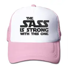 Sass сильна с этой сеткой бейсбольные кепки унисекс Дальнобойщик стиль шляпы розовый