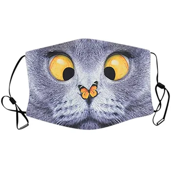 

Unisex Face Mask Lovely Cat Pattern Face Maks Dustproof Washable and Reusable Windproof Foggy Haze Mouth Cover Mascarilla