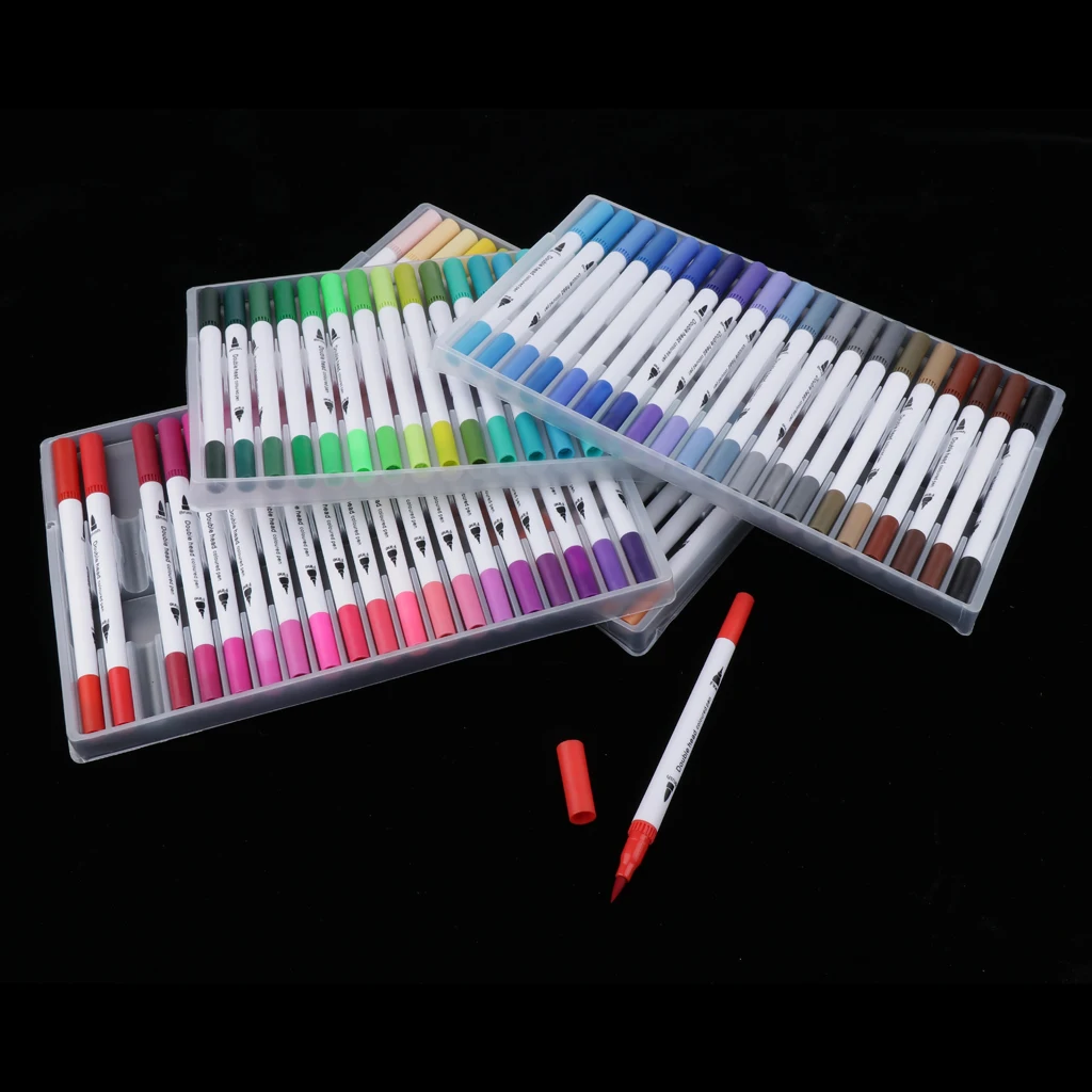 80 Color Markers Textile Acrylic Pens Marker Pens Felt Drawing Painting Pens for Card Making DIY