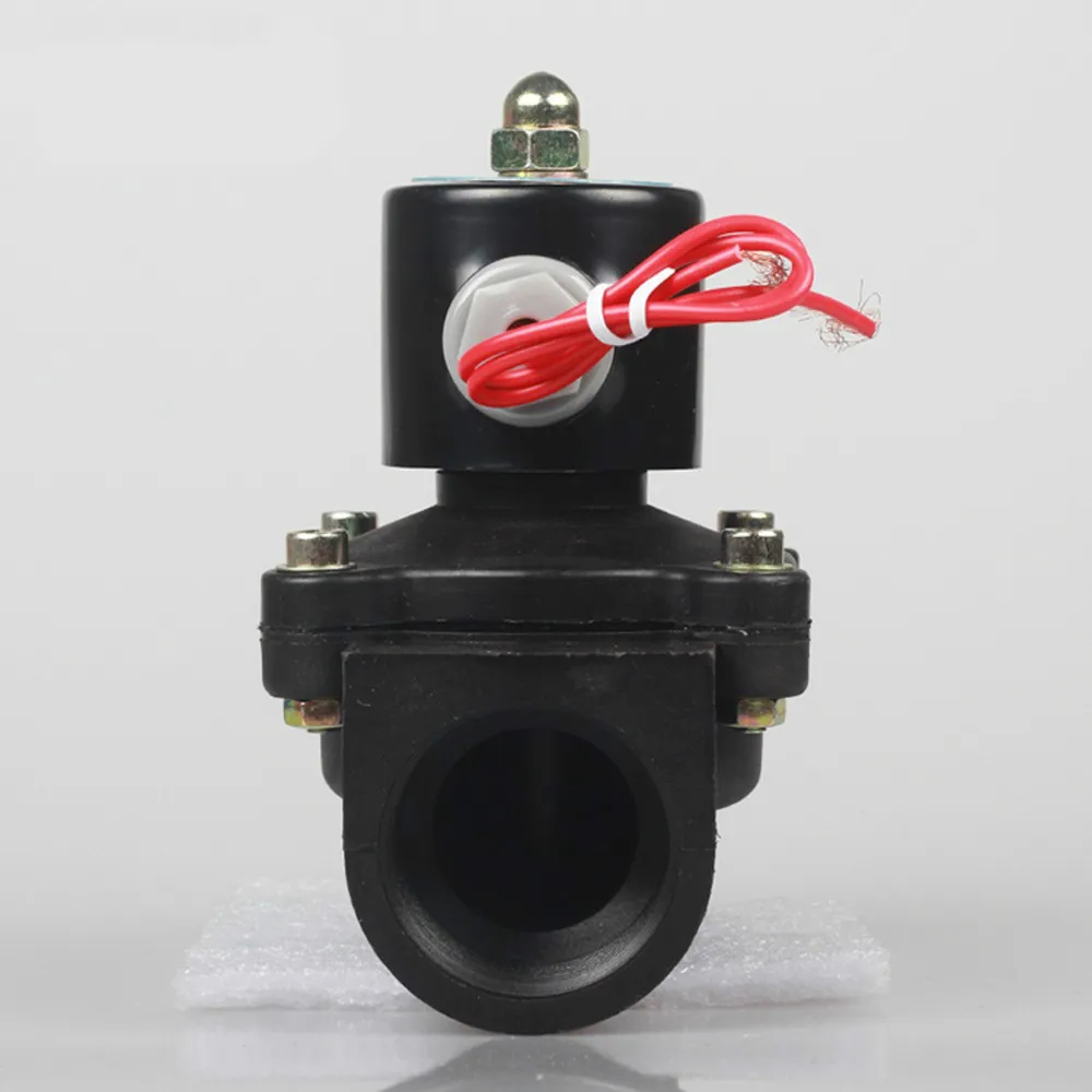 DN08/10/15/20/25/32/40/50 AC 110V AC 220V DC 12V DC 24V Пластик нормально закрытый электромагнитный клапан воды клапан переключающего клапана