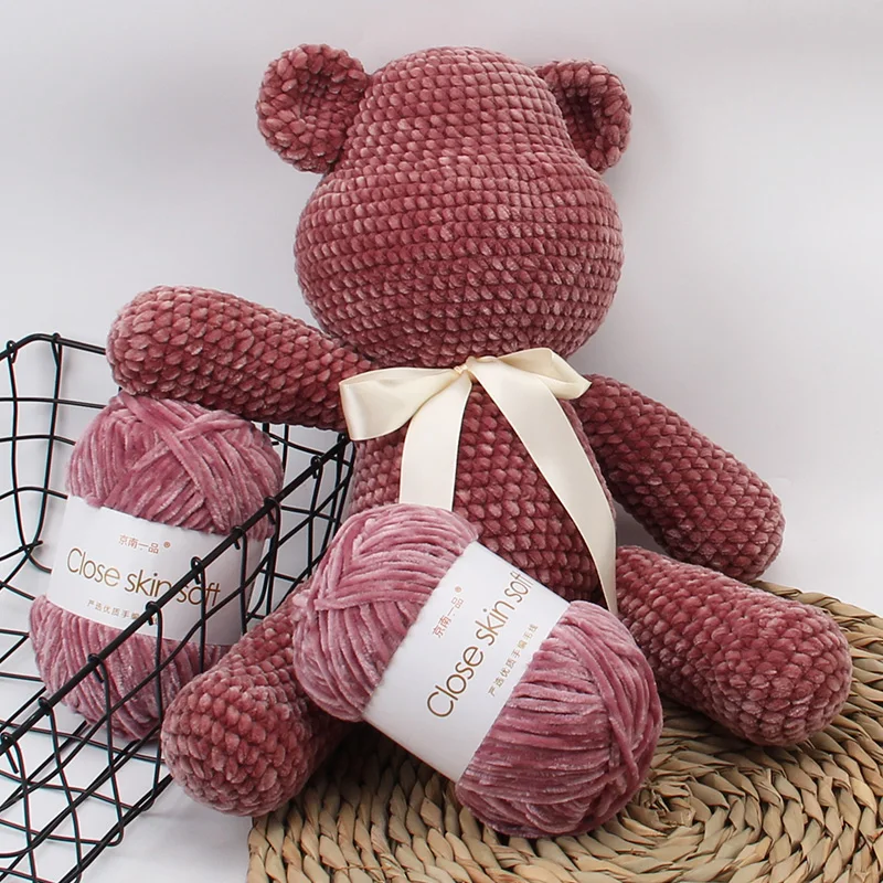 100g / 1PC Chenille Velvet Yarn Knitting Wool Thick Warm Crochet Knitting Yarns Cotton Baby Wool DIY Hand-Knitted Sweater 4