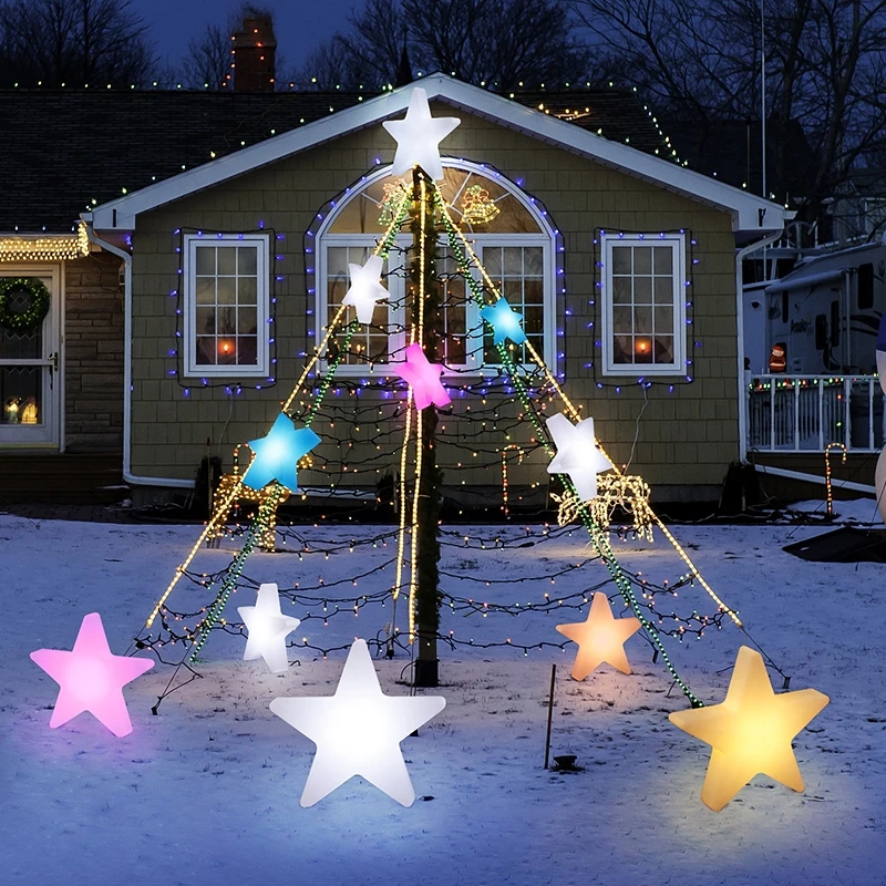 LED Xmas Lights Star Lamp Party New Year Holiday decor Tree  Lightings landscape lights pool  christmas outdoor decoration lawn 6