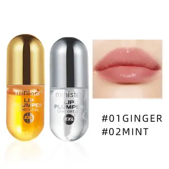 

2pcs/set Lip Plumper Gloss Ginger Mint Moisturizing Reduce Oil Lip Repairing Lipstick Lip Plumper Lines Lasting Makeup Lip Q1J2