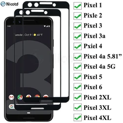 Pack of 2 Full Cover Tempered Glass Screen Protectors - Safety Protective Glass (For Pixel 4XL)