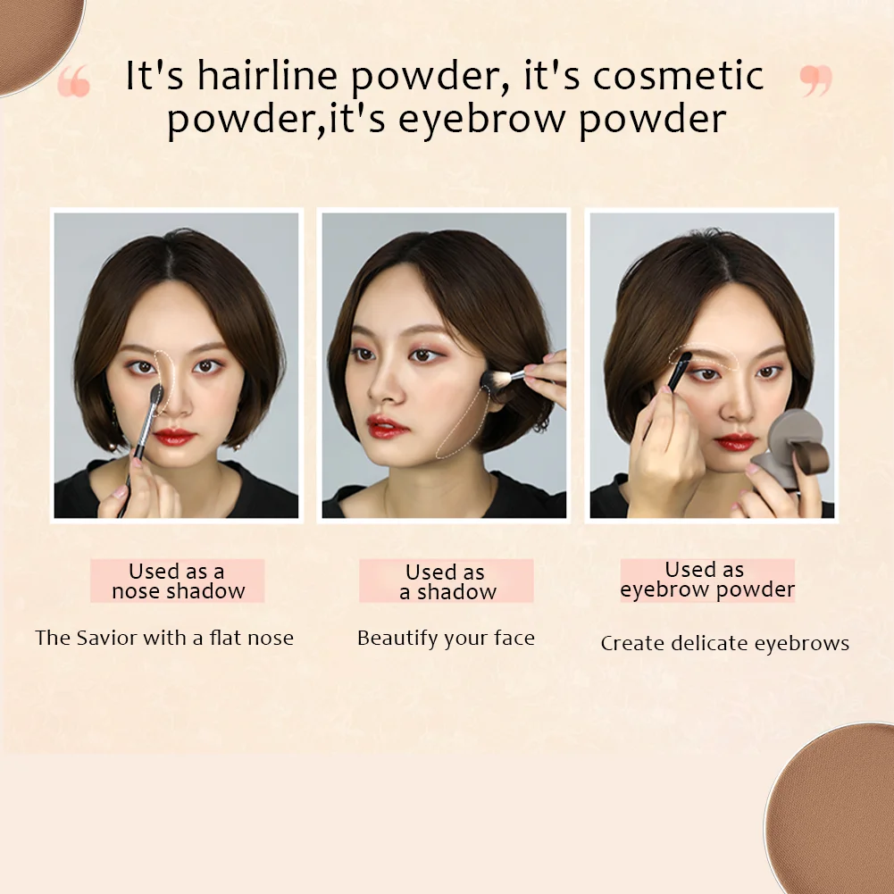 Hair Fluffy Powder WaterProof Hair Line Powder Root Touch Up Edge Control Cover Up Instant Shadow Makeup Concealer
