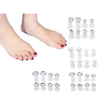 

8Pcs Soft Silicone Toe Separator Modeling Foot Finger Divider Form Manicure Pedicure Nail Art Tool For Foot Care Tools