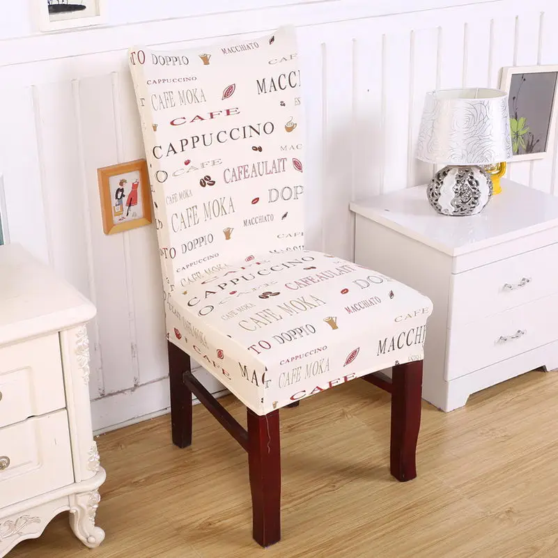 

Universal Florals Printed Spandex Chair Covers Dining Elastic Stretch Chair Covers Kitchen Dining Room Wedding Home Decorative