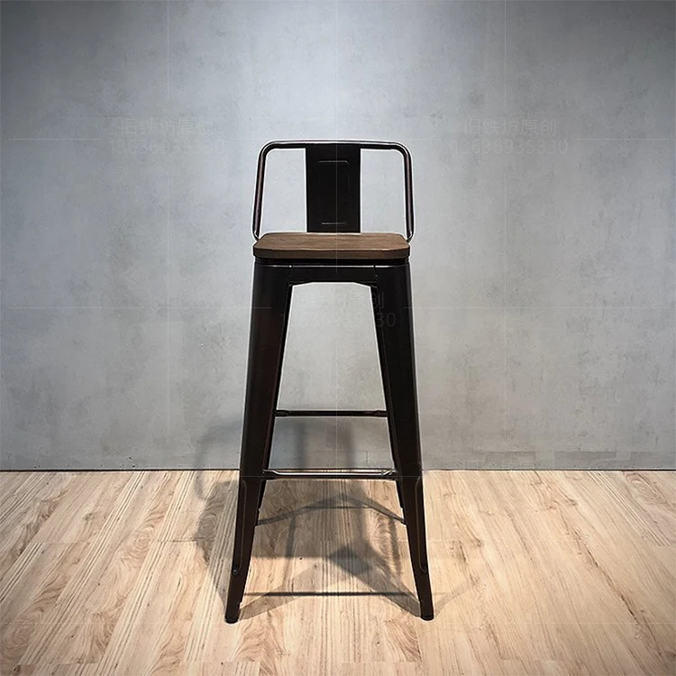 

Industrial style bar chair Solid wood iron bar stool bar stools modern metal stool bar chair gold chair bar stools chairs