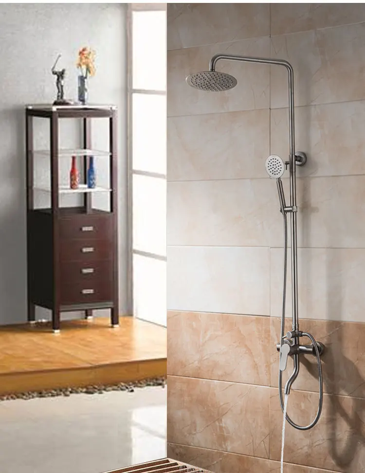 Description Picture 4 of itemBathroom Shower Rainfall Hot&cold Mixer Brushed Shower Haed Bathtub Thermostatic Shower System Set