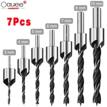 

5/7pcs 3-10mm Round Shank Titanium Coating HSS Countersink Drill Bit Carpentry Chamfer Boring Woodworking Tool With Hex L-wrench
