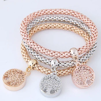 

European and American tree starfish pendant tricolor corn chain multi-layer bracelet bracelet jewelry
