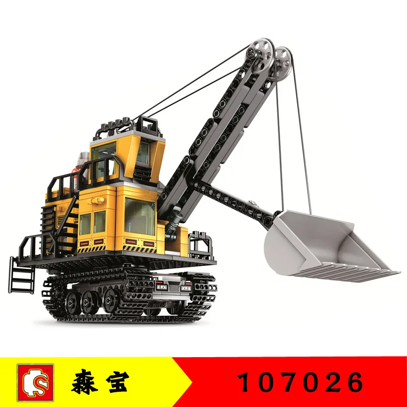 

107026 Roam Earth Movie Series Mining Area Machinery Forklift Children'S Educational Assembled Building Blocks Toy