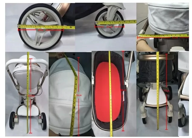 Dearest Diamond baby stroller 2 in 1  with luxury leather baby carriage factory price