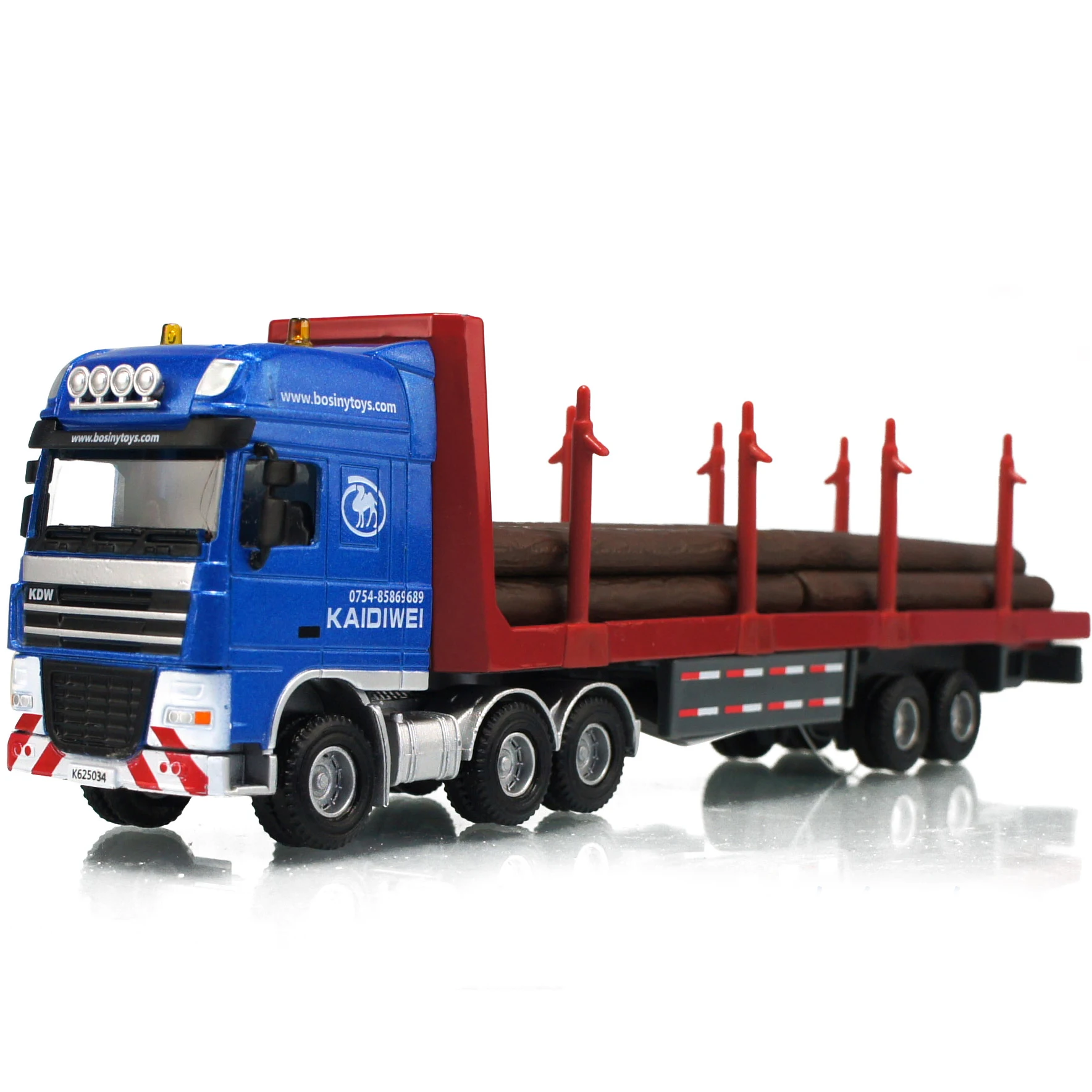 1:50 Cargo Container Wood Transporter Truck Engineering Vehicle Model Alloy Metal Flatbed Trailer Favorites Toys | Игрушки и хобби