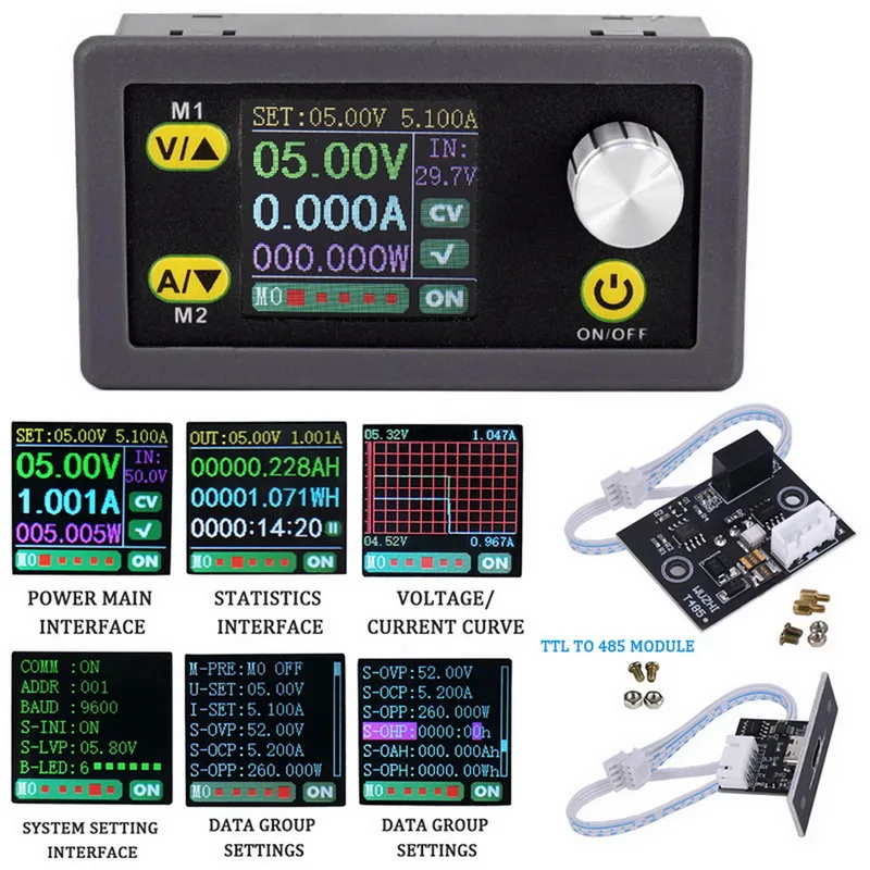 

DC-DC Digital Controlled Step-down Voltage Stabilized Power Supply Module 50V5A LCD Voltage And Current Meter Constant Current