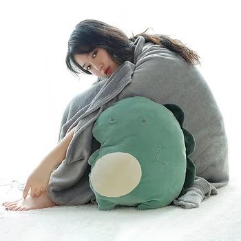 

Cute Dinosaur Blanket In Pillow Travel Pillow Air Conditioning Blanket Pillow Combo Send Girls Best Gift Wholesale