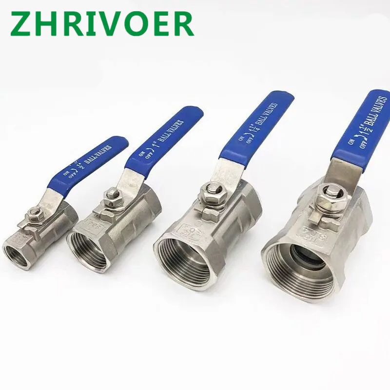 

1/4" 3/8" 3/4" 1" 1-1/4" 1-1/2" Sanitary ON-OFF Ball Valve Straight Stainless Steel SS304 Pipe Ball Valve Female Threaded