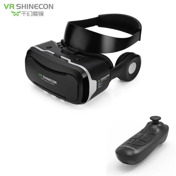 VR plus 888 remote VR Shinecon 4,0 стерео смартфон виртуальной реальности 3D очки гарнитура Google VR Коробка Кнопка управления для наушников 3,5-5,5 'мобильный - Color: VR plus 888 remote
